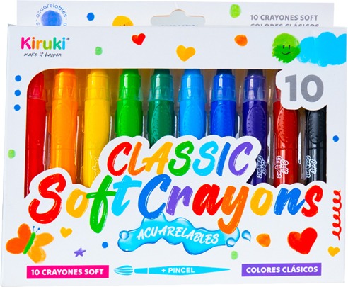 CRAYONES ACUARELABLES KIRUKI X10