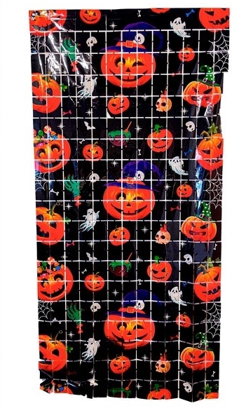 CORTINA HALLOWEEN 1X2 CALABAZA