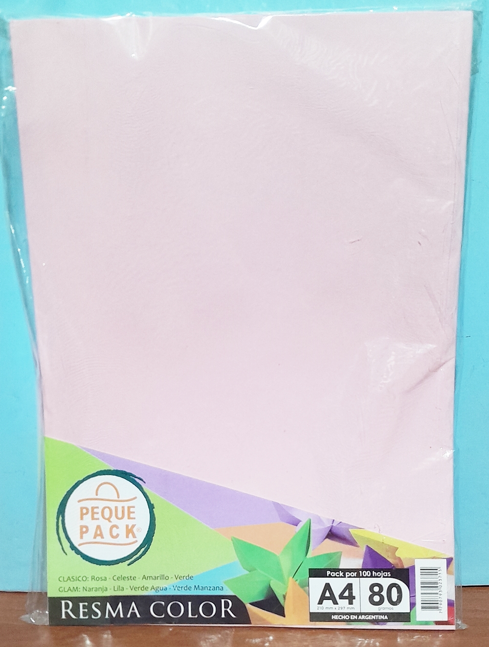 RESMA A4 COLOR 80GR X100H PEQUEPACK