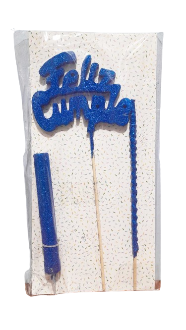 FRASE FELIZ CUMPLE+BEN+VELA GM90 AZUL