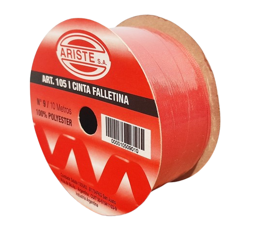 CINTA FALLETINA Nº9 x 10 MTS ROJO