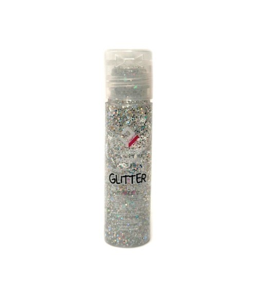 MAQUILLAJE PINTAFAN GLITER PLATA 854-02