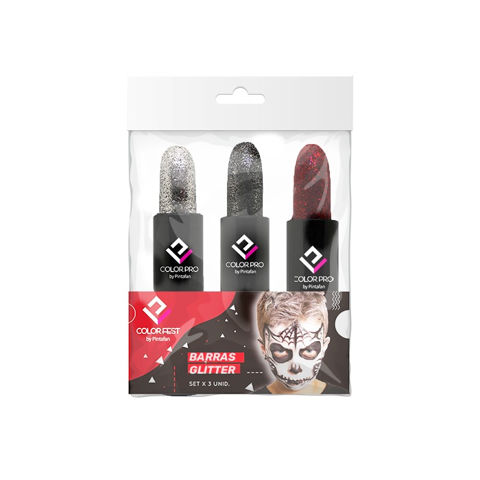 MAQUILLAJE PINTAFAN LABIAL x3 GLITTER