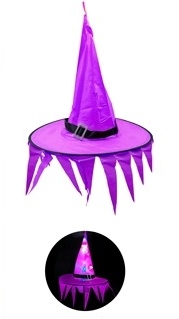 SOMBRERO DE BRUJA L.COST LED VIOLETA