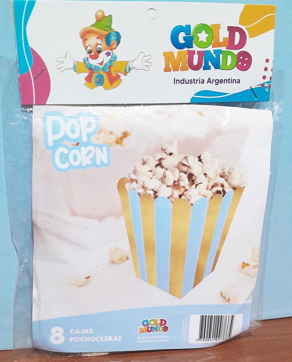 POCHOCLERA X10 MIX METAL -CELESTE ORO