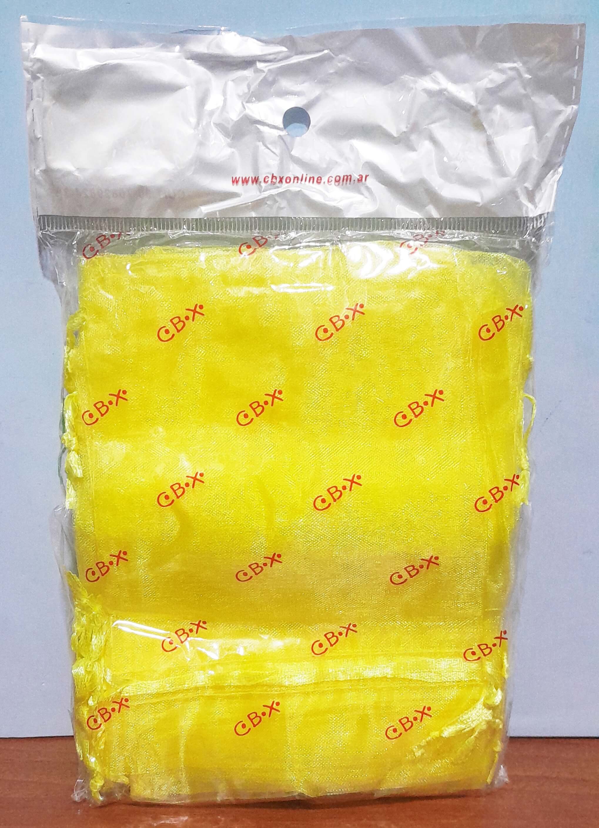 BOLSA DE ORGANZA 11x15 AMARILLOx25