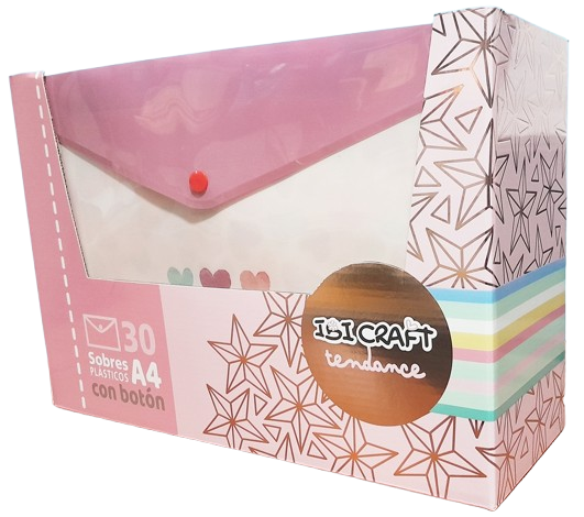 SOBRE PLASTICO A4 C/BROCHE IBI CRAFT X30