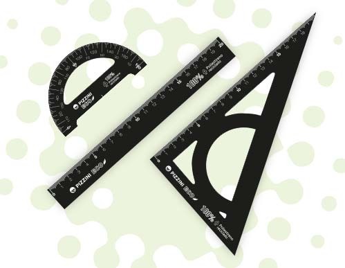 JUEGO DE GEOMETRIA PIZZINI ECOLOGICO X3