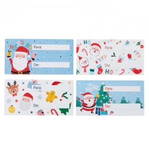 ETIQUETA P.STO NAVIDEÑAS ROLLO x100 RE07