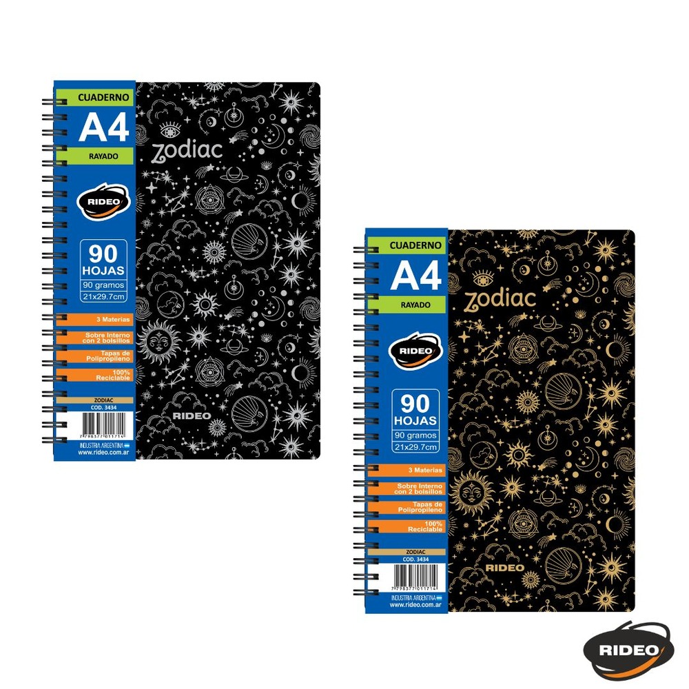 CUADERNO A4 RIDEO PPP ZODIAC X90HJS=