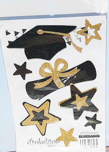 FORMITA GOMA EVA GLITTER APLIQ EGRESADOS