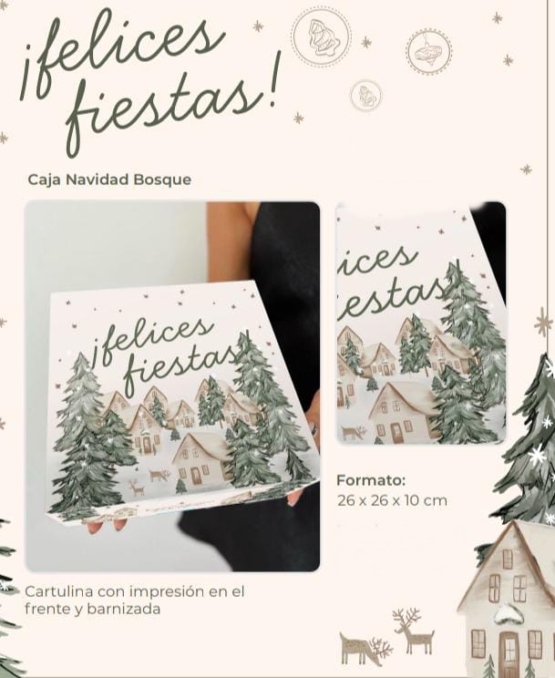 CAJA 115 FELICES FIESTA BOSQUE 26x26x10