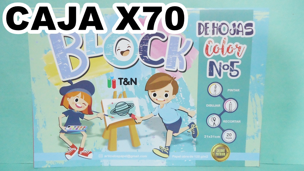 BLOCK DE DIBUJO COLOR TYN X20HJ CAJAX70