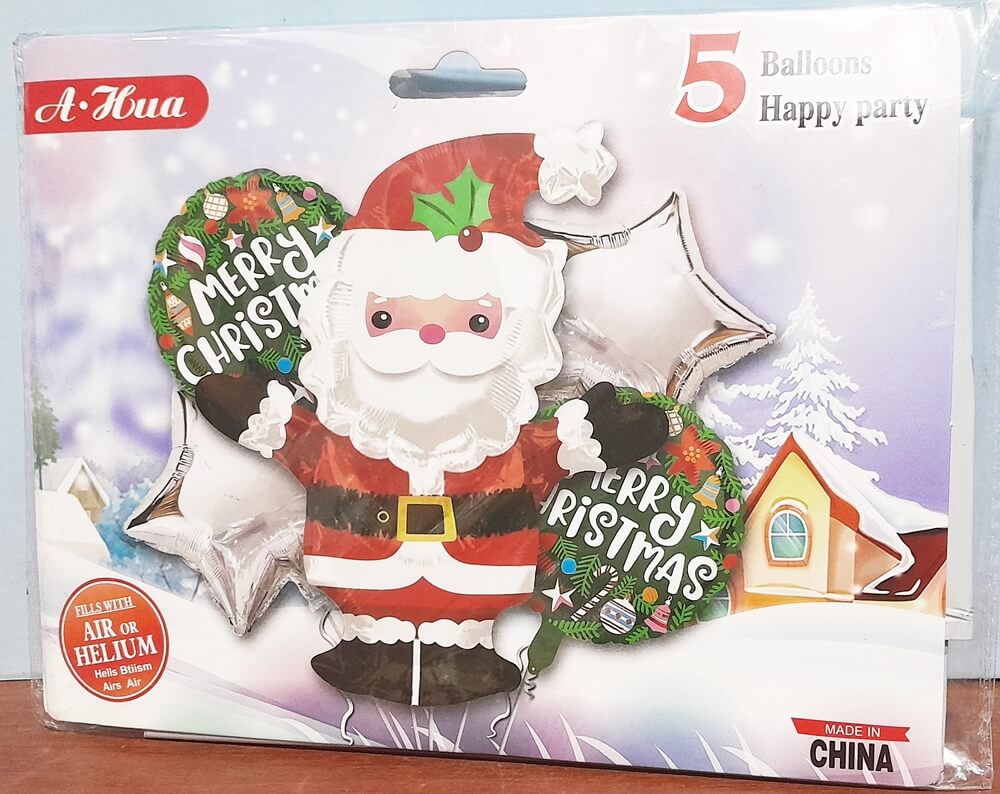 GLOBO SET NAVIDAD x5 CADENACI 89964.2