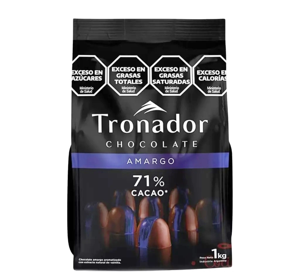 CHOCOLATE LODISER TRONADOR 71%x KG