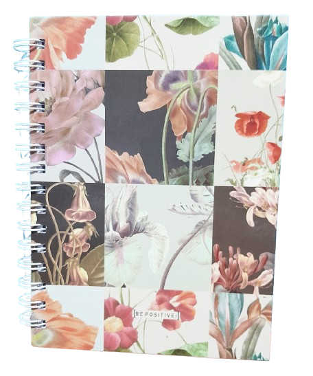 CUADERNO A5 BE POSITIVE FLORES COLECCION