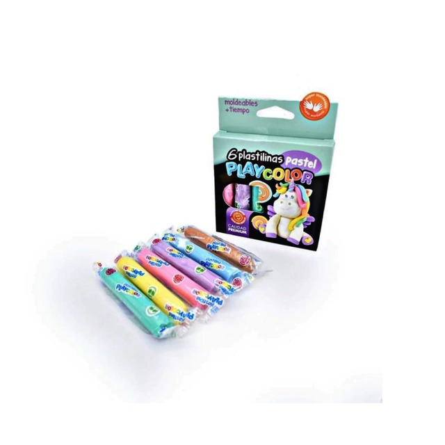 PLASTILINA X 6 PLAYCOLOR PASTEL