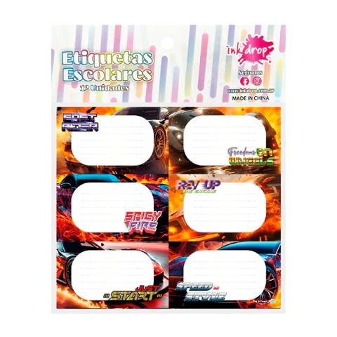 ETIQUETA INKDROP X12 MOTOFIRE