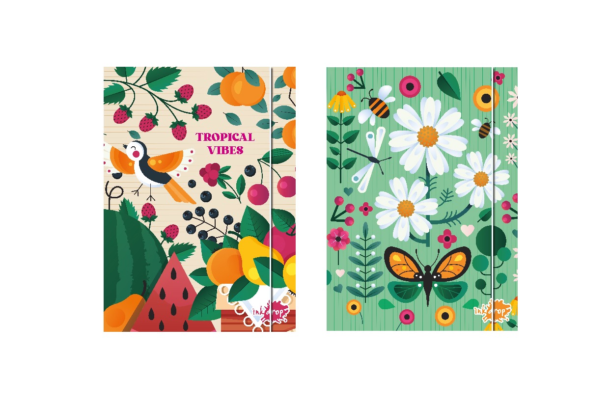 CARPETA 3 SOLAPAS INKDROP LOVELY