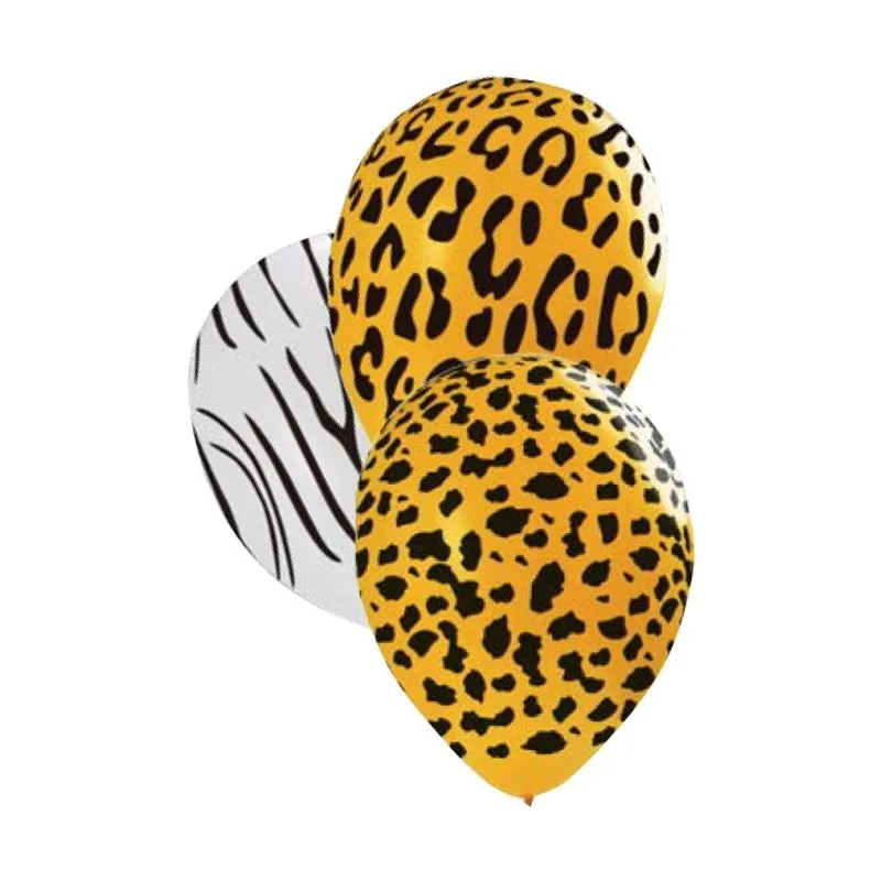 GLOBO CANDELA x12 IMPRESO ANIMAL PRINT