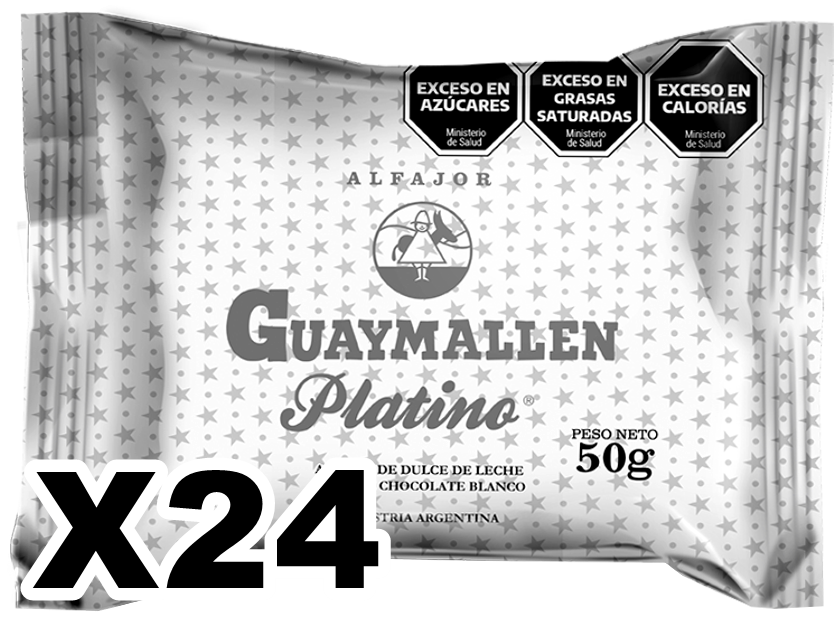 ALFAJORES GUAYMALLEN PLATINO x24