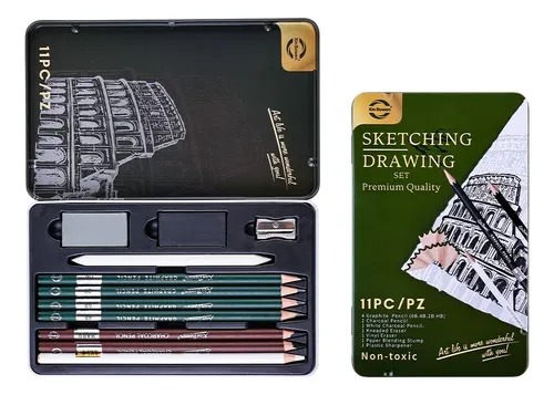 LAPIZ NEGRO TECNICO SET SKETCHINGX11 MET