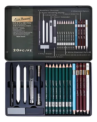 LAPIZ NEGRO TECNICO SET SKETCHINGX20 MET
