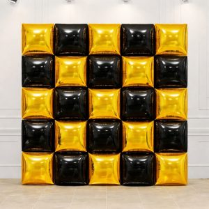 CORTINA MYLAR DORADO/NEGRO 170x170
