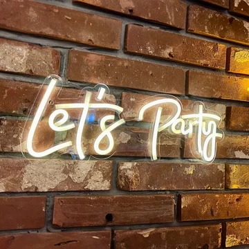 LUMINOSO CARTEL LETS PARTY40x18