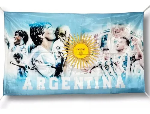 BANDERA ARGENTINA 90x150 DIEGO/MESSI