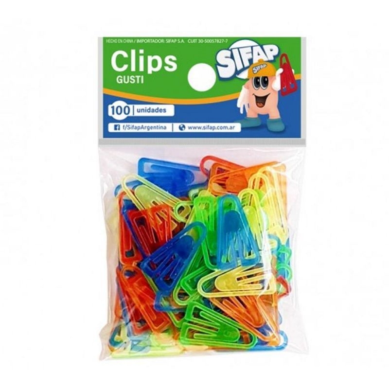 CLIPS PLASTICO GUSTI x40 u