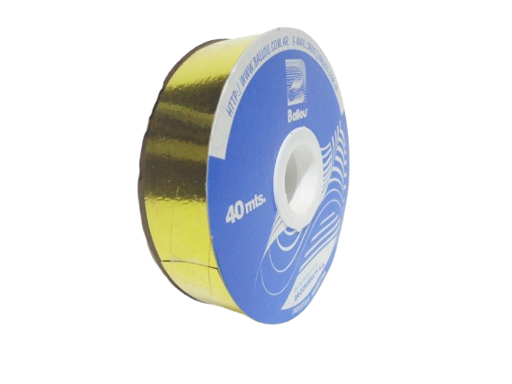 CINTA MOÑO  20x40  MET.DORADO